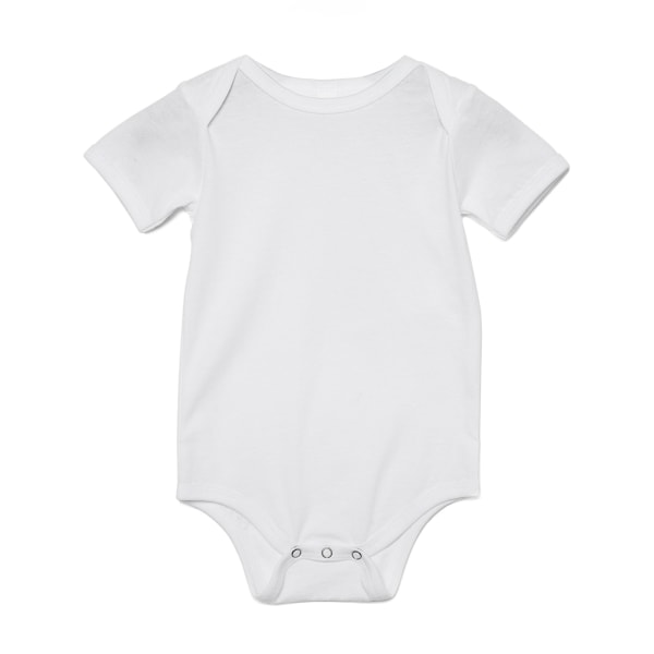 Bella + Canvas Baby Jersey Kortärmad Jumpsuit 3-6 månader Wh White 3-6 Months