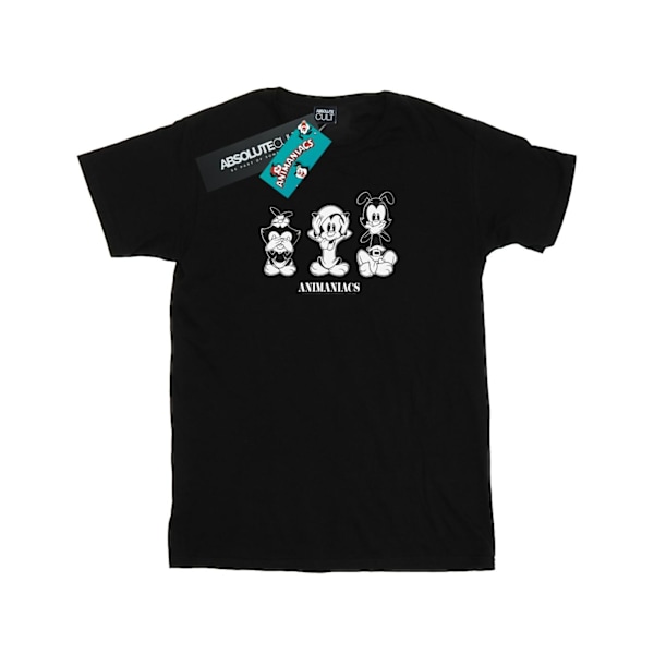 Animaniacs Girls Three Evils Bomull T-shirt 5-6 år Svart Black 5-6 Years