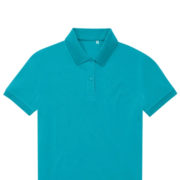 B&C Dam/Dam My Eco Polo Shirt 14 UK Pop Turkos Pop Turquoise 14 UK