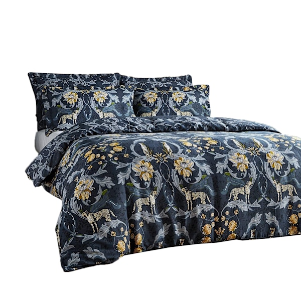 Paoletti Nouvilla Cheetah Påslakan Set Enkelsäng Blå/Grå/Gul Blue/Grey/Yellow Single