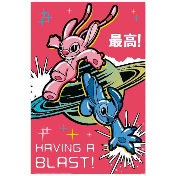 Lilo & Stitch Having A Blast Pappersaffisch 91,5 cm x 61 cm Multico Multicoloured 91.5cm x 61cm