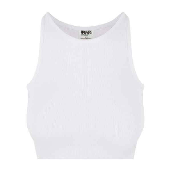 Urban Classics Dam/Dam Ribbad Ekologisk Crop Top (2-pack) White/Black L