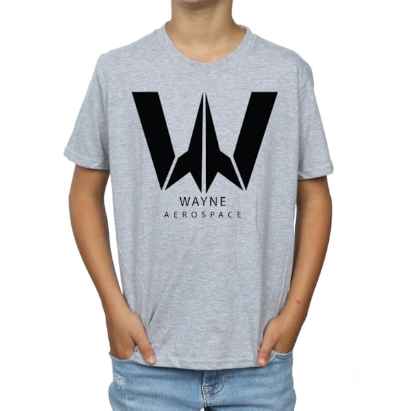 DC Comics Boys Justice League Movie Wayne Aerospace T-shirt 9-11 år Sports Grey 9-11 Years