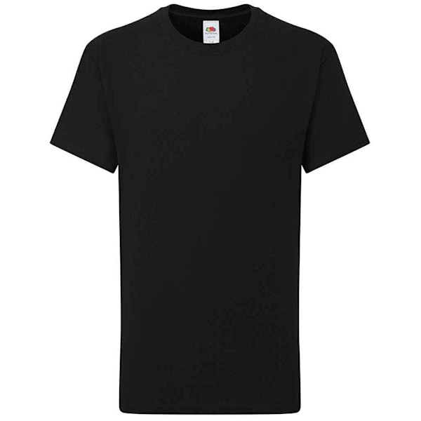 Fruit of the Loom Childrens/Kids Iconic 195 Plain T-Shirt 7-8 Y Black 7-8 Years