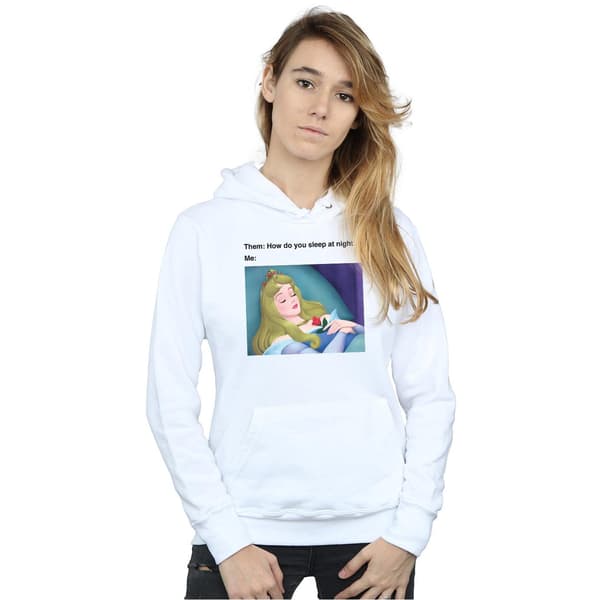 Disney Dam/Kvinnor Törnrosa Meme Hoodie S Vit White S