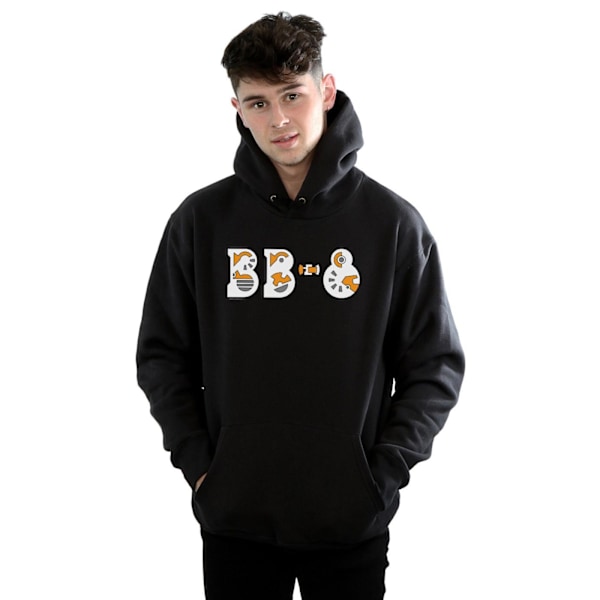 Star Wars Mens The Rise Of Skywalker BB-8 Text Logo Hoodie 4XL Black 4XL