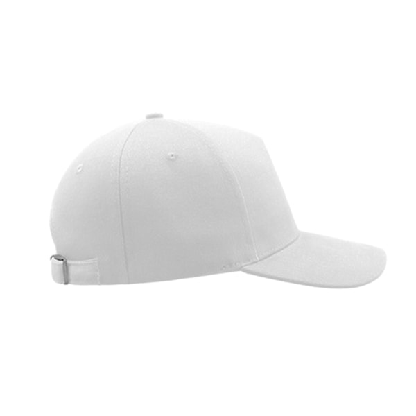 Atlantis Liberty Five Buckle Heavy Brush Cotton 5 Panel Cap One White One Size