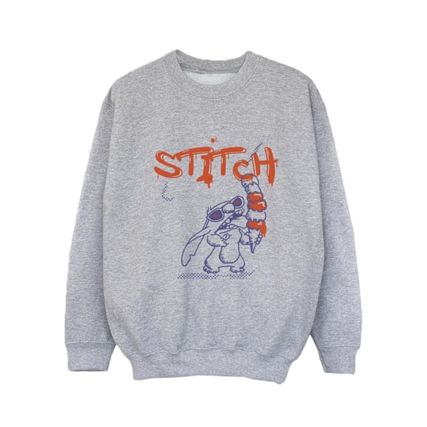 Disney Girls Lilo & Stitch Glassar Sweatshirt 3-4 År Sportgrå Sports Grey 3-4 Years