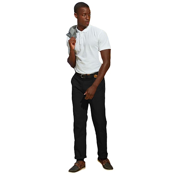 Asquith & Fox Herrkläder Klassiska Casual Chinos/Byxor 4XLR Svart Black 4XLR