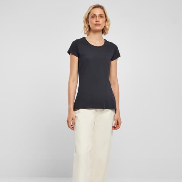 Build Your Brand Dam/Dam Basic T-shirt M Marinblå Navy M