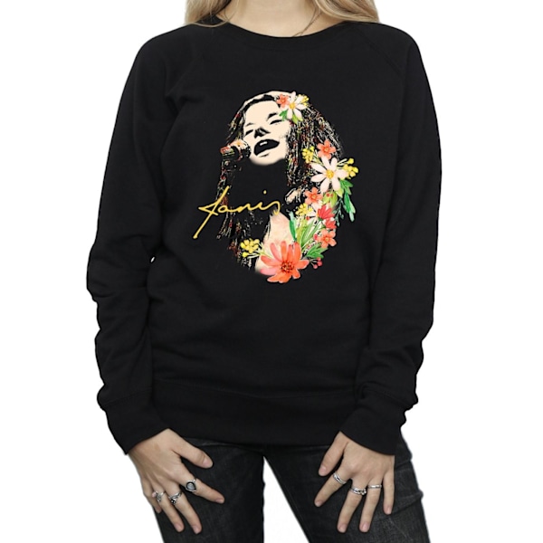 Janis Joplin Dammönster Sweatshirt M Svart Black M