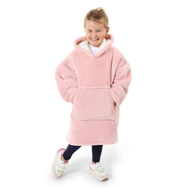 Brand Lab Barn/Barn Sherpa Fleece Oversized Hoodie 3-7 År Blush Rosa Blush Pink 3-7 Years