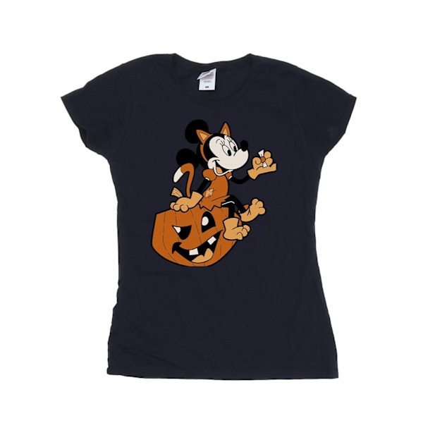 Mickey Mouse Dam/Kvinna Minnie Mouse Katt Bomulls Halloween T- Navy Blue XL