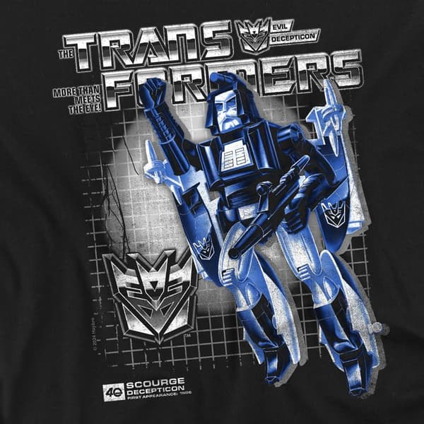 Transformers Scourge Box 40-års T-shirt för män, M Svart Black M