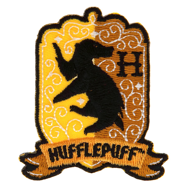 Harry Potter Hufflepuff strykjärnsmärke One Size Gul/Brun/Svart Yellow/Brown/Black One Size