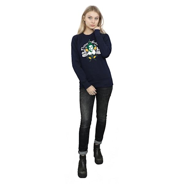 Elf Womens/Ladies Headed Ninny Muggins Sweatshirt M Marinblå Navy Blue M