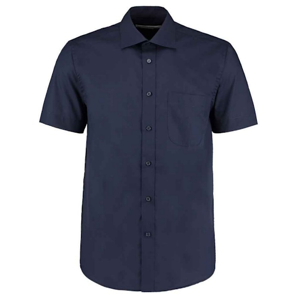 Kustom Kit Herr Business Classic Kortärmad Skjorta 21in Mörk Dark Navy 21in