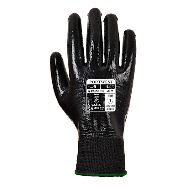 Portwest A315 All-Flex Grip Handskar L Svart Black L