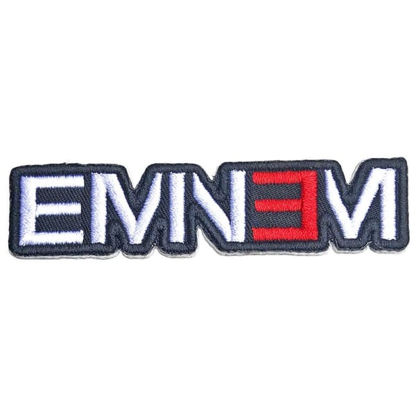 Eminem-logotyp utskuren Iron On Patch One Size Vit/Röd/Svart White/Red/Black One Size