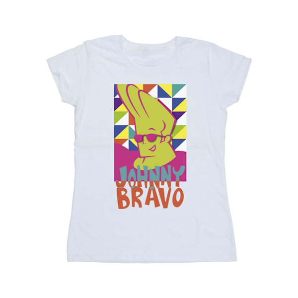 Johnny Bravo Dam/Damer Multi Triangles Pop Art Bomull T-shirt White M
