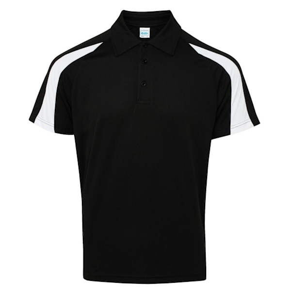 AWDis Cool Mens Contrast Polo Shirt L Jet Black/Arctic White Jet Black/Arctic White L