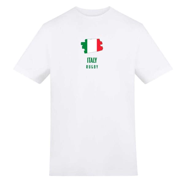 AWD Herr Italien Rugby T-shirt S Vit White S