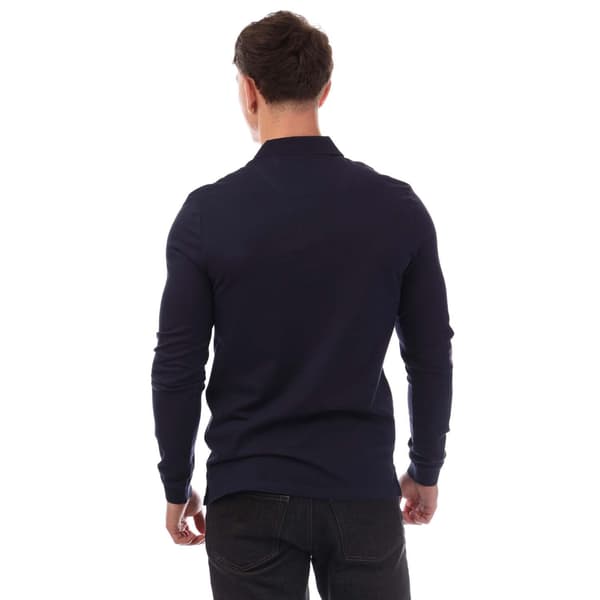 Lyle & Scott Herr Co-Ordinate Tryckt Långärmad Pikétröja S N Navy S