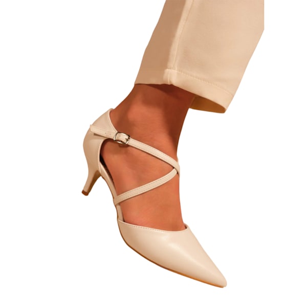 Where's That From Kvinnors/Damernas Kennedi Korsade Remmar Kitten White 3 UK