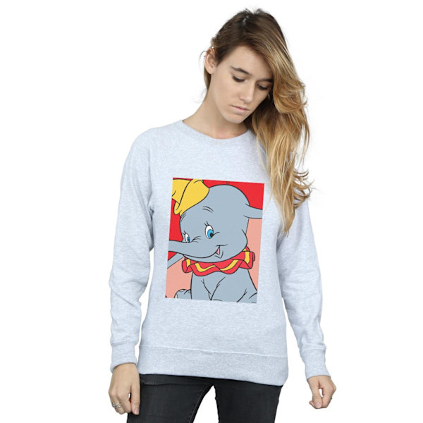 Disney Dam/Kvinnor Dumbo Porträtt Sweatshirt XXL Sports Grey Sports Grey XXL