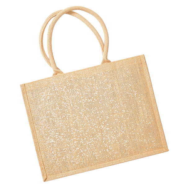 Westford Mill Shimmer Jute Shopper En Storlek Naturlig Guld Natural Gold One Size
