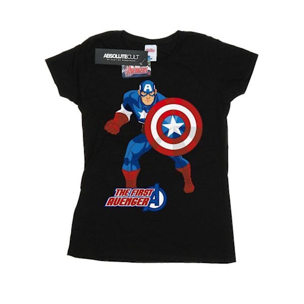 Marvel Dam/Damer Captain America The First Avenger Bomull T-shirt Black XXL