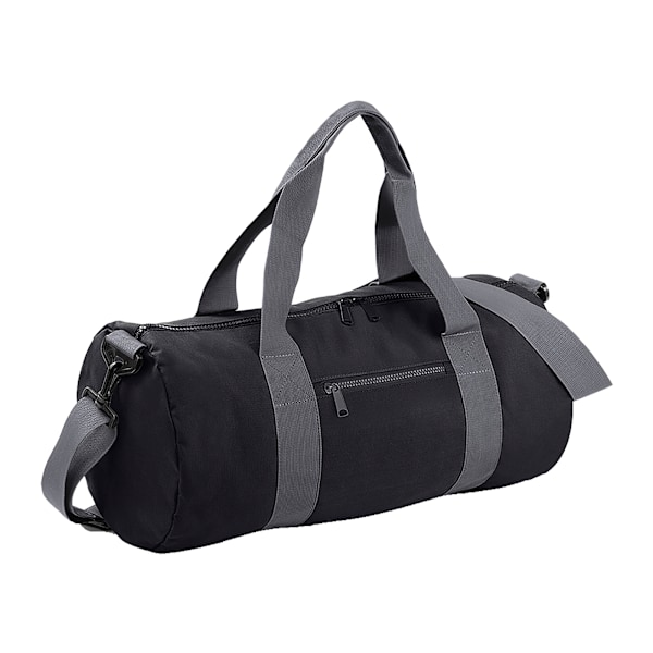 Bagbase Plain Varsity Barrel / Duffelväska (20 liter) En Storlek Black/Grey One Size