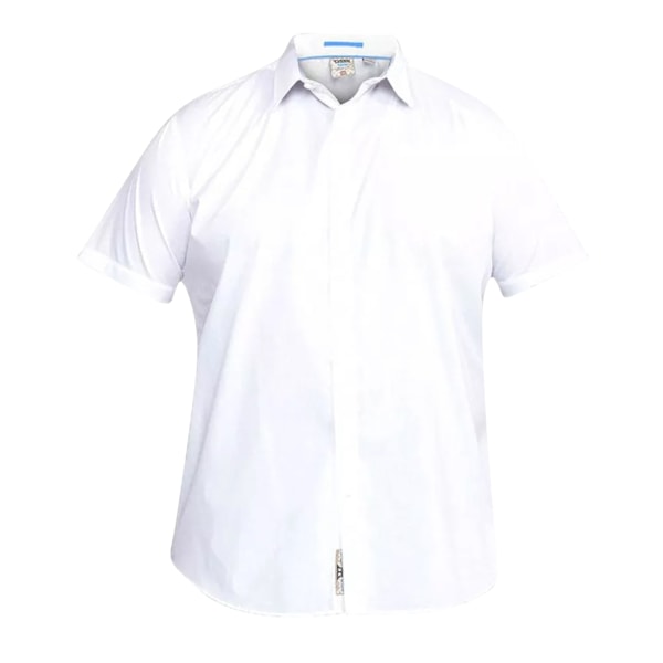 Duke Mens Delmar Kingsize Kortärmad Skjorta 7XL Vit White 7XL