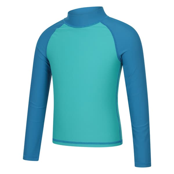 Mountain Warehouse Långärmad Rashguard för Barn 5-6 År Light Teal 5-6 Years