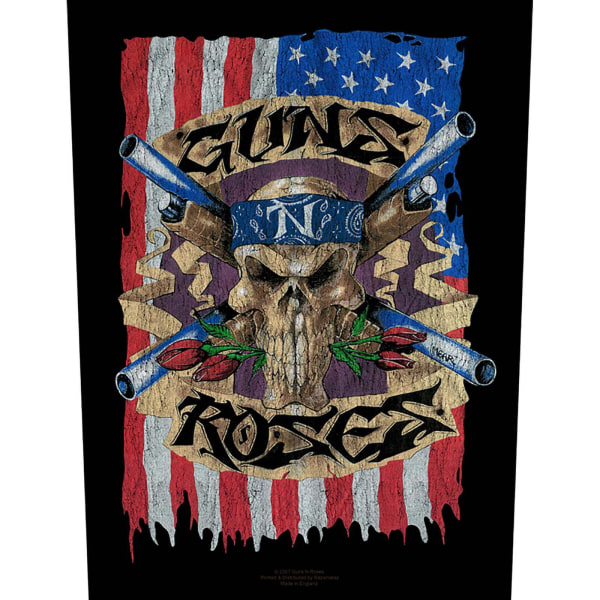 Guns N Roses Flag Patch One Size Svart/Röd/Vit Black/Red/White One Size
