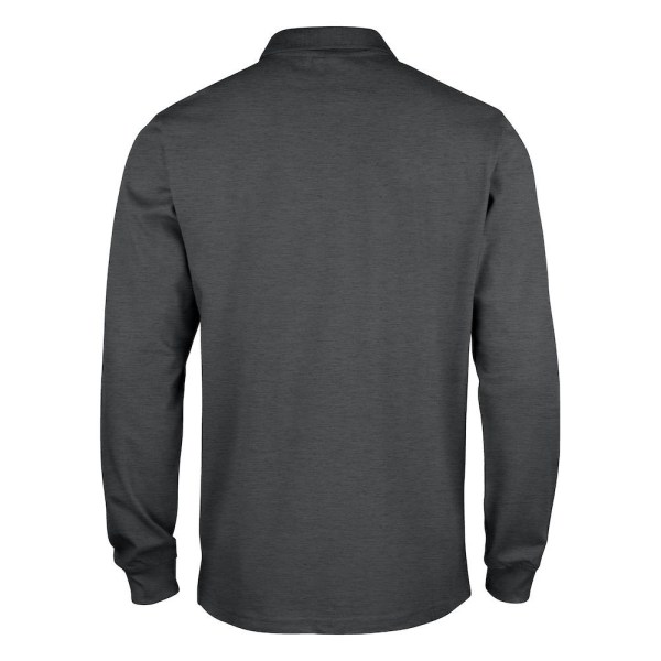 Clique Classic Lincoln långärmad poloskjorta M svart/grå Black/Grey M