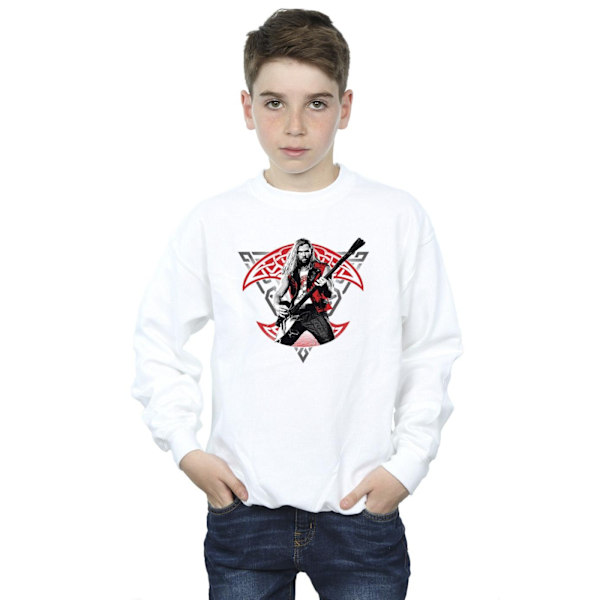 Marvel Boys Thor Love And Thunder Solo Guitar Sweatshirt 5-6 år White 5-6 Years