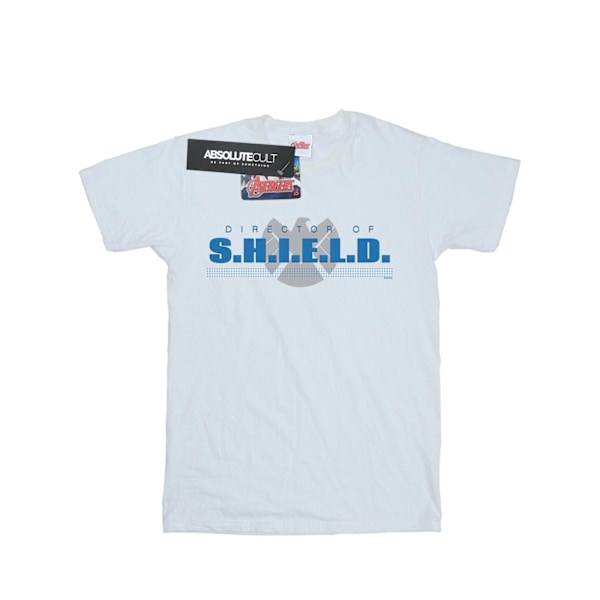 Marvel Mens Agents of S.H.I.E.L.D. Director Of S.H.I.E.L.D. T-S White 4XL