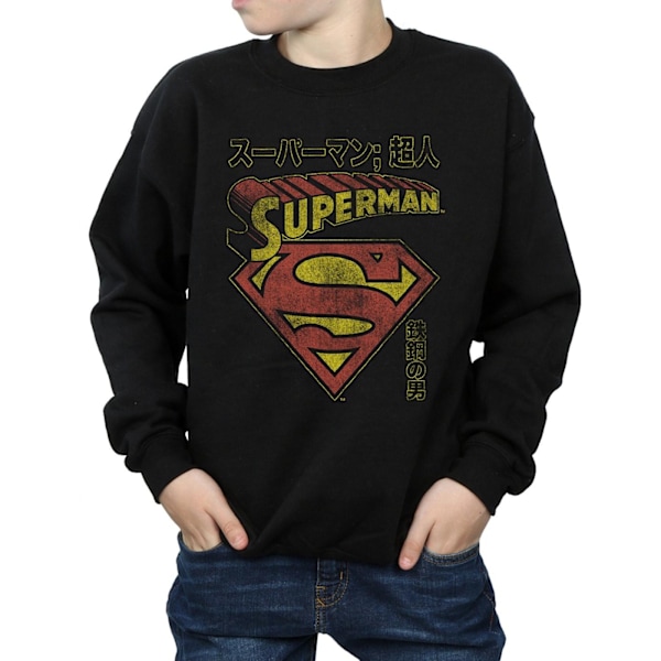 DC Comics Boys Superman Shield Sweatshirt 12-13 år Svart Black 12-13 Years