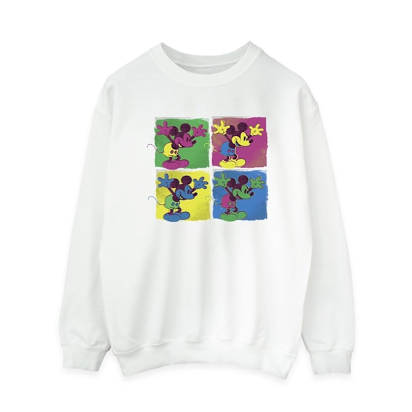 Disney Dam/Kvinnor Mickey Mouse Pop Art Sweatshirt XL Vit White XL