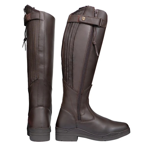HyLAND Unisex Vinterridstövlar i Läder, Londonderry, Brun Dark Brown 4 UK