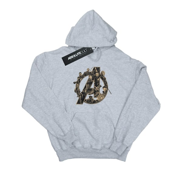 Marvel Boys Avengers Infinity War Marvel Logo Hoodie 5-6 år Sports Grey 5-6 Years