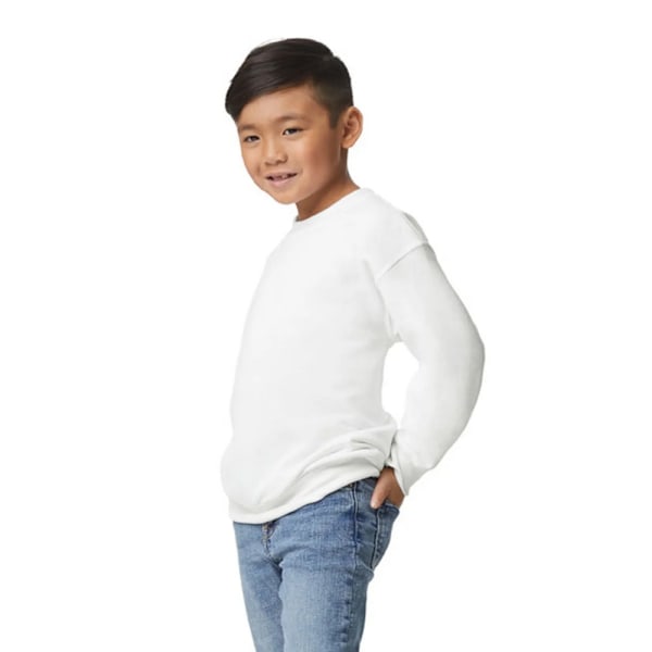 Gildan Barn/Barn Tungt Blandat Crew Neck Sweatshirt 12-13 År Vit White 12-13 Years