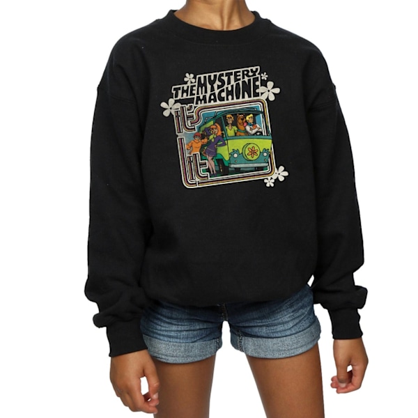 Scooby Doo Flickor Mystery Machine Sweatshirt 9-11 År Svart Black 9-11 Years