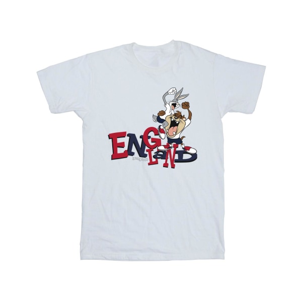Looney Tunes Boys Bugs & Taz England T-shirt 12-13 år Vit White 12-13 Years