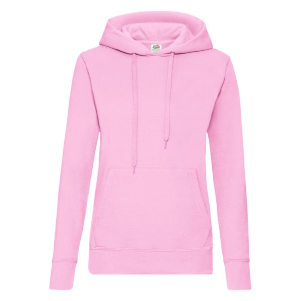 Fruit Of The Loom Dam Lady Fit Hooded Sweatshirt / Hoodie M Light Pink M