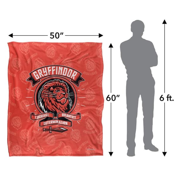 Harry Potter Mod, Tapperhet, Beslutsamhet Gryffindor Filt Multicoloured 50in x 60in