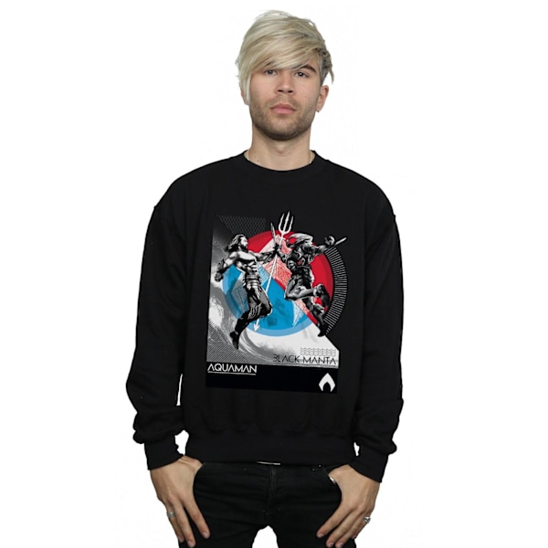 DC Comics Herr Aquaman Vs Black Manta Sweatshirt XL Svart Black XL