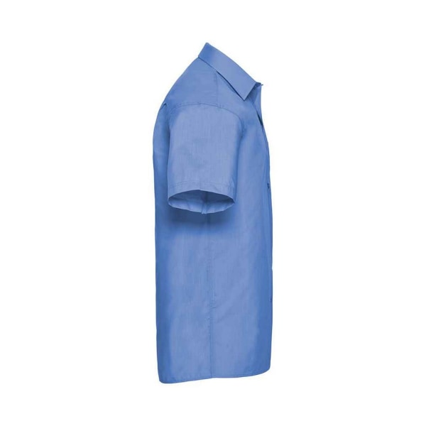 Russell Collection Herr Poplin Easy-Care Kortärmad Formell Skjorta S Corporate Blue 18.5in-19in