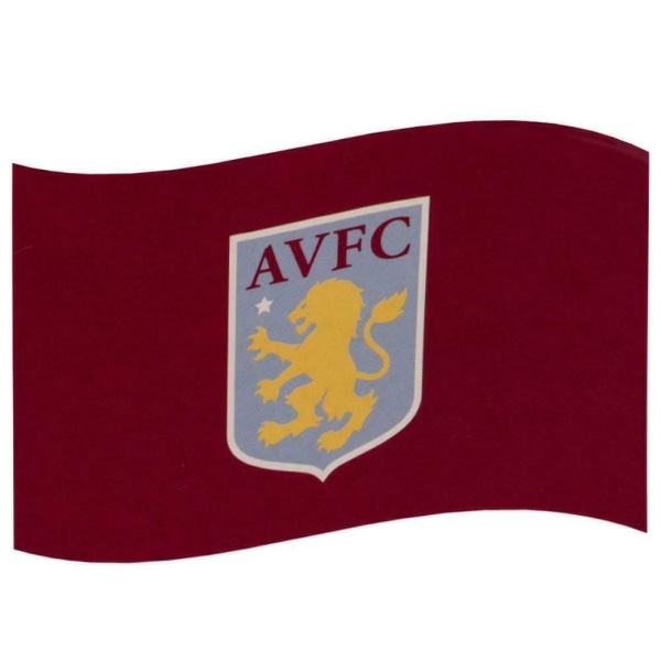 Aston Villa FC Core Crest Flagga One Size Burgundy/Vit/Gul Burgundy/White/Yellow One Size
